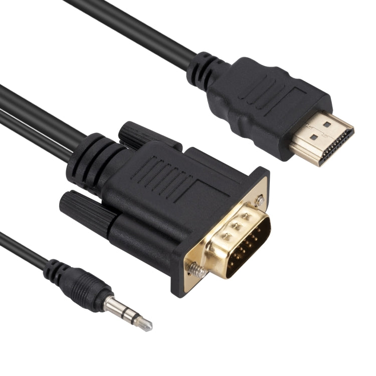 Cavo adattatore da HDMI a VGA con audio, lunghezza 1,8 m, HDMI to VGA Cavo adattatore da HDMI a VGA con audio, lunghezza 1,8 m, HDMI to VGA